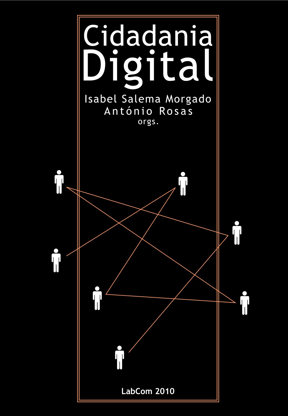 Capa do e-book Cidadania Digital. Apresenta pessoas, representadas por ícones, ligadas entre si por meio de linhas.