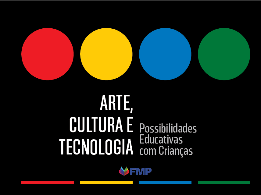 Quatro círculos na horizontal com as cores vermelha, amarela, azul e verde.