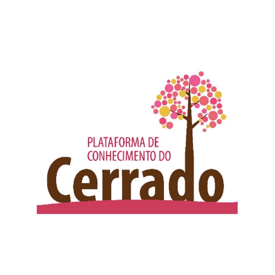 imagem em rosa com o título da plataforma e uma arvore do cerrado com folhas rosa e amarelas