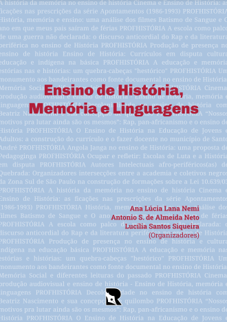 Capa com fundo azul com dizeres em branco , título em vermelho.