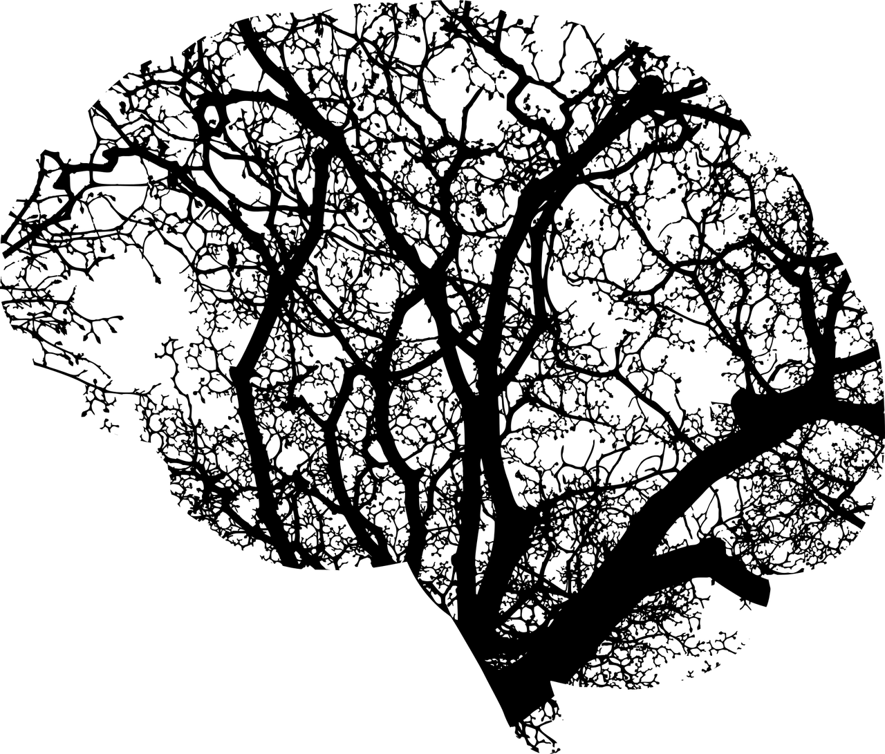 Árvore com formato de cérebro. 