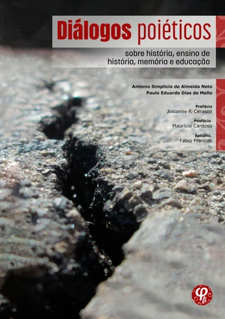 Foto de um chão rachado ao fundo, título do livro no canto superior direito.