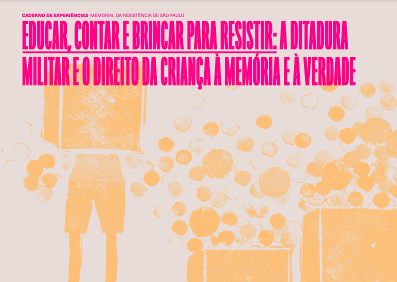 título em rosa na parte superior, fundo em amarelo